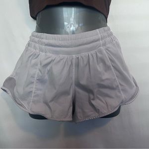 Lululemon Hotty Hot Low Rise 2.5” White Shorts